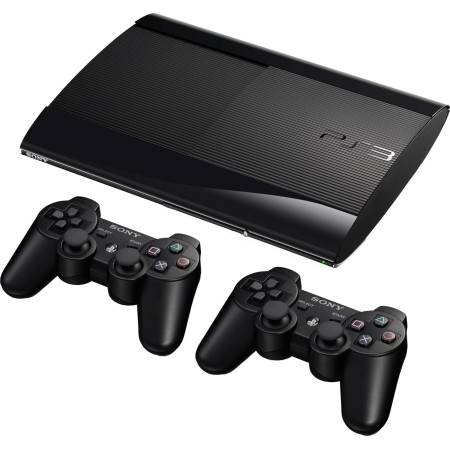 Sony Console PS3 Ultra Slim 12 Go Noire (2 Manettes) [Importación Francesa]