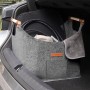 HONGTAISHENG Cesta de fieltro XL Cesta de leña Plegable Bolsa de fieltro como cesta de la compra, madera, periódico o leña (Gris