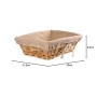 Cesta rectangular de mimbre de 95 x 315 x 230 mm para servir vajilla