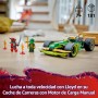 LEGO Ninjago Coche de Carreras con Motor de Carga Manual de Lloyd de Juguete, Juego Ninja con 2 Minifiguras, Armas y Catanas,