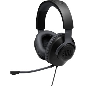 JBL Quantum 100 Auriculares para gamers con sonido QuantumSOUND, micrófono Boom diseño ligero, cómodo y llamativo, compatible