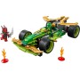 LEGO Ninjago Coche de Carreras con Motor de Carga Manual de Lloyd de Juguete, Juego Ninja con 2 Minifiguras, Armas y Catanas,