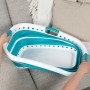 Beldray LA072979GRYEU Cesta De Colada Adaptable a La Cadera, Transportar Y Meter Ropa Sucia, Cubo Práctico y Plegable Con Asas