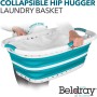 Beldray LA072979GRYEU Cesta De Colada Adaptable a La Cadera, Transportar Y Meter Ropa Sucia, Cubo Práctico y Plegable Con Asas