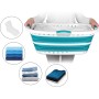 Beldray LA072979GRYEU Cesta De Colada Adaptable a La Cadera, Transportar Y Meter Ropa Sucia, Cubo Práctico y Plegable Con Asas