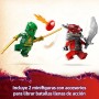 LEGO Ninjago Coche de Carreras con Motor de Carga Manual de Lloyd de Juguete, Juego Ninja con 2 Minifiguras, Armas y Catanas,