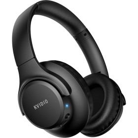 KVIDIO Auriculares Supraaurales Inalámbricos, 55 Horas de Reproducción Auriculares Bluetooth, Cascos Ligeros Plegables con