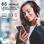 KVIDIO Auriculares Supraaurales Inalámbricos, 55 Horas de Reproducción Auriculares Bluetooth, Cascos Ligeros Plegables con