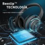 KVIDIO Auriculares Supraaurales Inalámbricos, 55 Horas de Reproducción Auriculares Bluetooth, Cascos Ligeros Plegables con