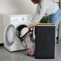 efluky Cesto Ropa Sucia con Tapa 63L, Cesta Ropa Sucia Estrecho de Bambú, Cesta de Almacenamiento, Cubo Ropa Sucia Pequeño
