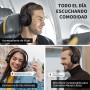 KVIDIO Auriculares Supraaurales Inalámbricos, 55 Horas de Reproducción Auriculares Bluetooth, Cascos Ligeros Plegables con