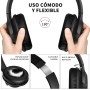 KVIDIO Auriculares Supraaurales Inalámbricos, 55 Horas de Reproducción Auriculares Bluetooth, Cascos Ligeros Plegables con