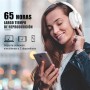 KVIDIO Auriculares Supraaurales Inalámbricos, 55 Horas de Reproducción Auriculares Bluetooth, Cascos Ligeros Plegables con