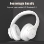 KVIDIO Auriculares Supraaurales Inalámbricos, 55 Horas de Reproducción Auriculares Bluetooth, Cascos Ligeros Plegables con
