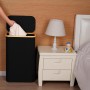 efluky 63L Slim Linen Basket, Cesto Delgado para Ropa con Tapa, Bandeja Plegable para Ropa Gris Claro con Asas de Bambú y Bolsa