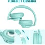KVIDIO Auriculares Supraaurales Inalámbricos, 55 Horas de Reproducción Auriculares Bluetooth, Cascos Ligeros Plegables con