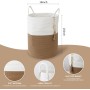 ZHYLUO Cesto Ropa Sucia Trenzado de Algodón, 58L Laundry Basket con Asa Cesto Ropa Sucia Tejida de Algodón, 38x50cm Cesta Cuerda