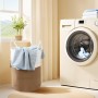 ZHYLUO Cesto Ropa Sucia Trenzado de Algodón, 58L Laundry Basket con Asa Cesto Ropa Sucia Tejida de Algodón, 38x50cm Cesta Cuerda