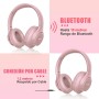 KVIDIO Auriculares Supraaurales Inalámbricos, 55 Horas de Reproducción Auriculares Bluetooth, Cascos Ligeros Plegables con