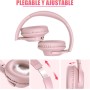 KVIDIO Auriculares Supraaurales Inalámbricos, 55 Horas de Reproducción Auriculares Bluetooth, Cascos Ligeros Plegables con