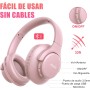 KVIDIO Auriculares Supraaurales Inalámbricos, 55 Horas de Reproducción Auriculares Bluetooth, Cascos Ligeros Plegables con