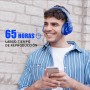 KVIDIO Auriculares Supraaurales Inalámbricos, 55 Horas de Reproducción Auriculares Bluetooth, Cascos Ligeros Plegables con