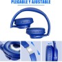 KVIDIO Auriculares Supraaurales Inalámbricos, 55 Horas de Reproducción Auriculares Bluetooth, Cascos Ligeros Plegables con