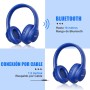 KVIDIO Auriculares Supraaurales Inalámbricos, 55 Horas de Reproducción Auriculares Bluetooth, Cascos Ligeros Plegables con
