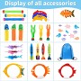 Conjunto de Juguetes de Entrenamiento de Buceo en Piscina, 38 Piezas, Juegos Acuáticos para Niños.