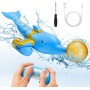 Barco de Delfines con Control Remoto, 2.4G RC Dolphin Boat Toy con Bola giratoria Colorida Alta simulación Delfín Sumergible
