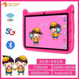 BDF-Tableta de 7 pulgadas para niños, Tablet con Android 13, 4GB de RA