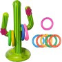 7pcs Juego Inflable de Lanzamiento,Juego de Anillos Inflables de Cactus,Suministros para Fiestas en la Piscina, Juguetes de