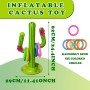 7pcs Juego Inflable de Lanzamiento,Juego de Anillos Inflables de Cactus,Suministros para Fiestas en la Piscina, Juguetes de