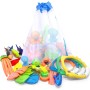 36 PCS Juegos Piscina para Niños Juguetes de Buceo Conjuntos de Juguetes Natación Subacuática con Bolsa de Almacenamiento Juegos