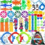 45PCS Juguete de Buceo para Niños, Juguetes de Buceo en Piscina, para Nadar bajo el Agua Conjunto para Niños, Natación