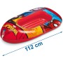 Mondo Toys - SPIDERMAN Boat INFLATED BASE- Barca hinchable para bebé – Flotante 112 cm Ideal para niño/niña - 16930