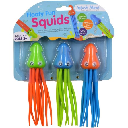 Splash About Floaty Fun Squid Juguetes de buceo - Pack de 3