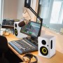 Sanyun SW208 Altavoces de estantería activos Bluetooth 5.0 de 3 "- Unidad de altavoz de fibra de carbono de 60W - DAC integrado