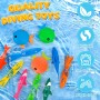 25 Piezas Juguetes de Buceo para Niños, Anillos de Buceo Bajo Agua, Juguetes de Buceo de Sirena, Juguetes de Piscina, Juguete