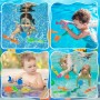 25 Piezas Juguetes de Buceo para Niños, Anillos de Buceo Bajo Agua, Juguetes de Buceo de Sirena, Juguetes de Piscina, Juguete