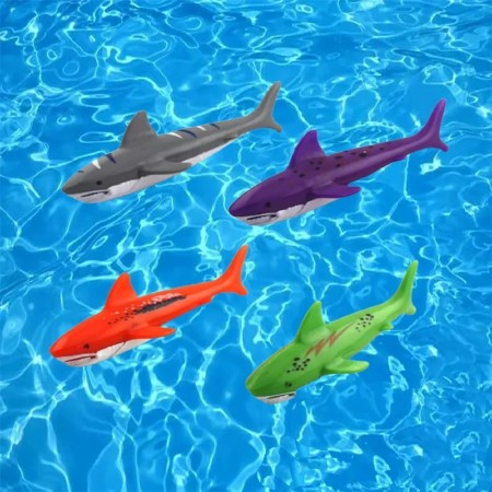 4 Pcs Buceo Tiburón Torpedo de Juguete para Natación Piscina para Niños