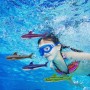 4 Pcs Buceo Tiburón Torpedo de Juguete para Natación Piscina para Niños