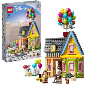 LEGO 43217 Disney y Pixar Casa de “Up”, Juguete con Globos, Mini Figuras de Carl, Russell y el Perrito Dug, Modelo