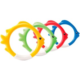 Intex Aros sumergibles con Forma de pez para Jugar en la Piscina, 12 cm de diámetro Multicolores (55507)