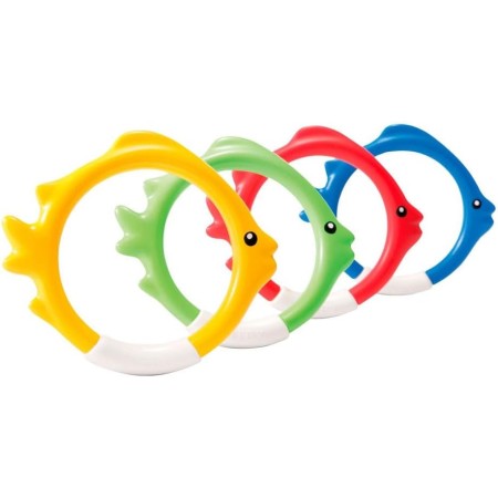 Intex Aros sumergibles con Forma de pez para Jugar en la Piscina, 12 cm de diámetro Multicolores (55507)