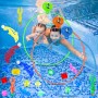27 Piezas Juguetes de Buceo,Juegos Piscina para Niños,Juegos de Agua para Piscina para Incluir Anillos,Juegos Acuáticos Regalo