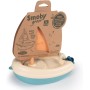 Smoby Barco Verde Multicolor con Vela y Rueda de Remo, a Partir de 12 Meses. Fabricado en Francia.