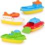 Toyland® Paquete de 4 Barcos de Juguete de Colores: Barcos de Carga, Cruceros, Pesca y Contenedores: Juguetes Acuáticos