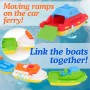 Toyland® Paquete de 4 Barcos de Juguete de Colores: Barcos de Carga, Cruceros, Pesca y Contenedores: Juguetes Acuáticos