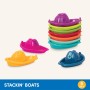 Battat 10 numerados y apilables – Barcos flotantes para el baño, piscina, playa – Juguetes Educativos – 6 meses + – Stackin’